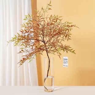 仿真绿植南天竹客厅台面小型装饰摆件电视柜桌面布置插花假植物