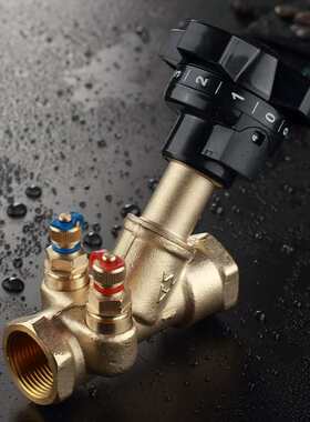 埃美柯双位调节平衡阀黄铜螺纹324-402560寸DN15分206251分