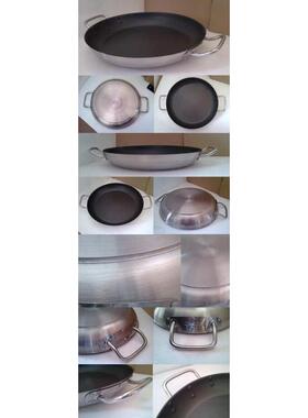 36cm不锈钢复合底煎盘不不粘锅粘低平底锅炒锅煎锅平底锅炒锅厚