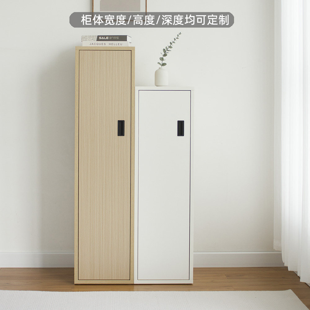 迷你单门鞋柜简约风格墙角窄调节隔板家用收纳柜尺寸玄关可