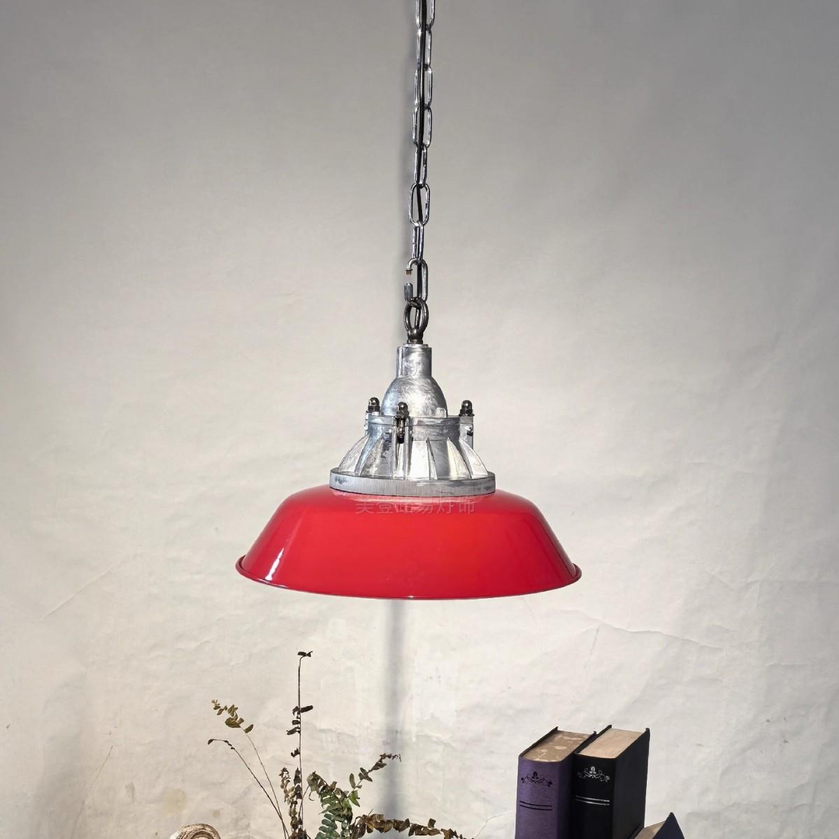 复古工业风餐厅吊灯酒吧咖啡厅艺术书吧餐桌吧台个性单头彩色灯具