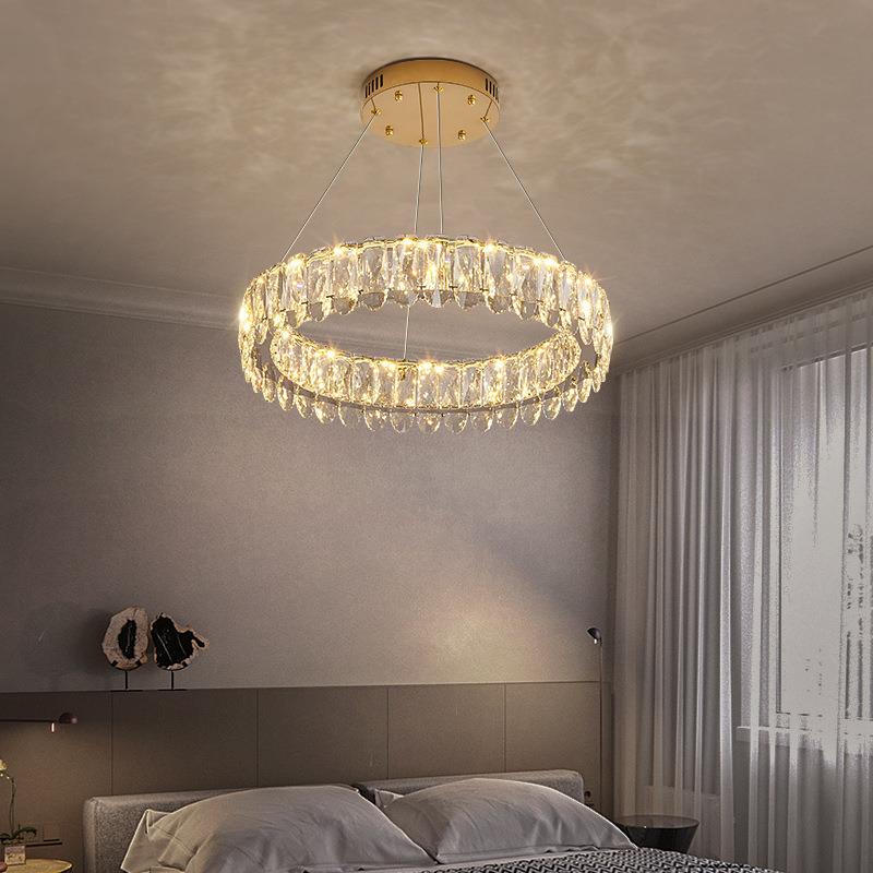 设计师款房间卧室吊灯现代轻奢风餐厅水晶吊灯饭厅吧台小客厅吊灯