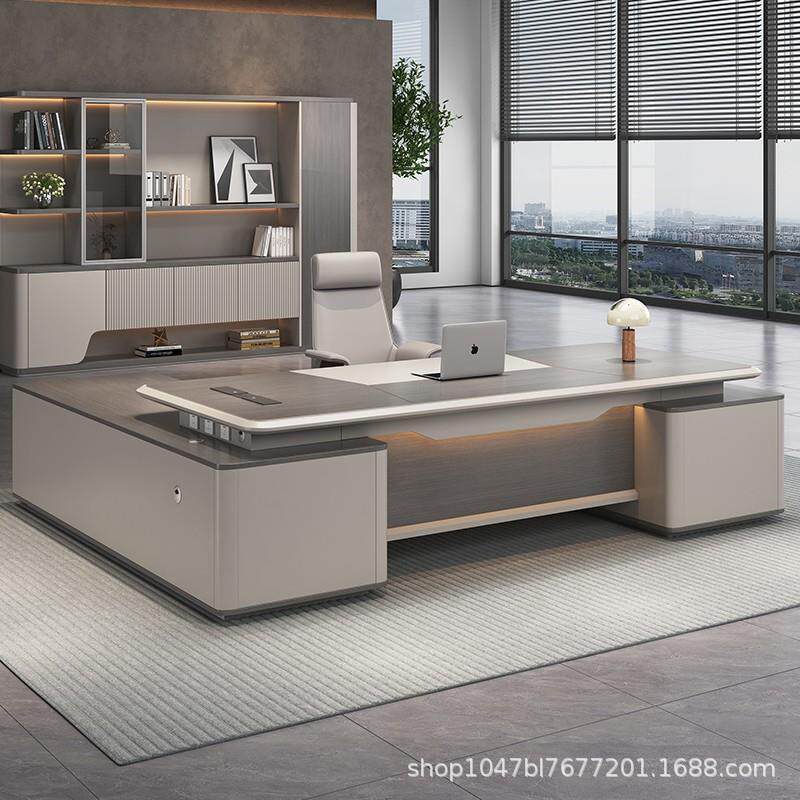 轻奢老板办公桌椅组合简约现代经理总裁桌单人领导大班台办公家具