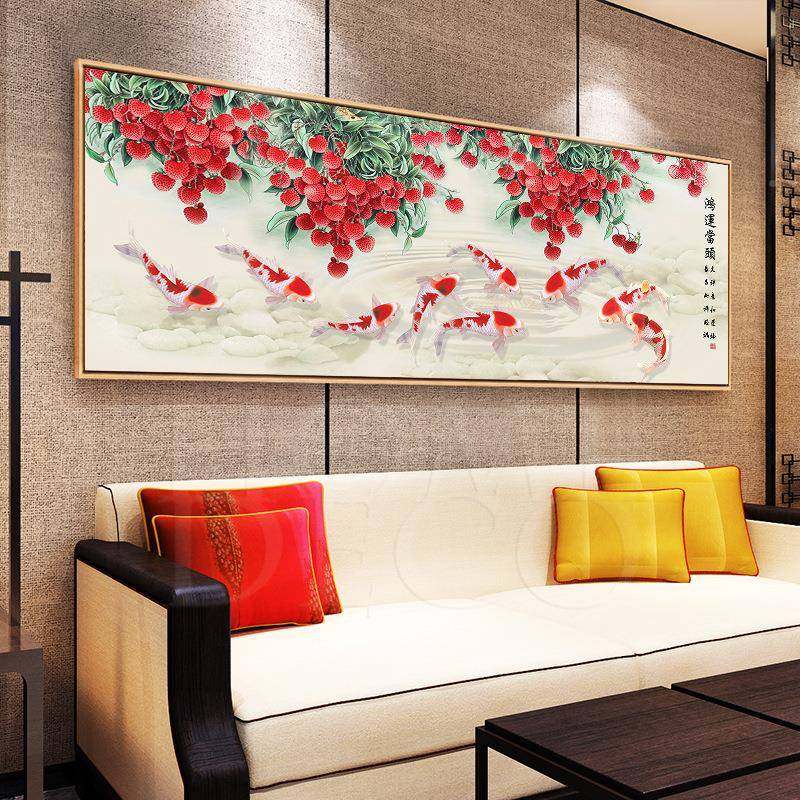 02新款5d钻石画3满钻石绣中国风鸿运客当头AL587932九鱼2图贴钻十,居家布艺,海绵垫/布料/面料/手工diy,淘宝优惠券,粉丝福利购,淘宝优惠卷