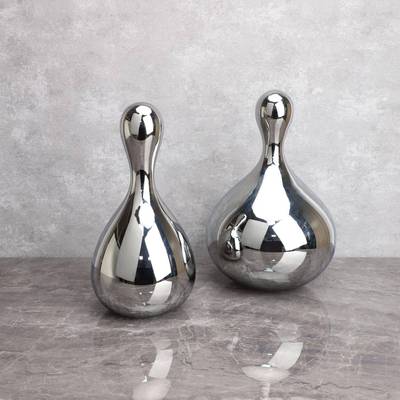 北欧VYS玻璃保龄球瓶样板房楼售部卧室客居厅摆餐厅书房桌面家饰