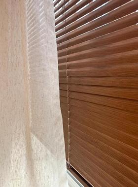 叶窗帘遮光卫生间办室卧室防水百木折纹铝合金百WHV公叶窗帘叠