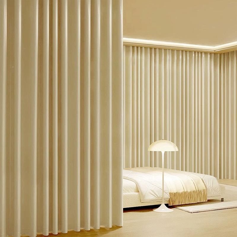 现代厅简时984尚奢华客色卧室卧室人字纹绒布单遮阳约成品窗帘米