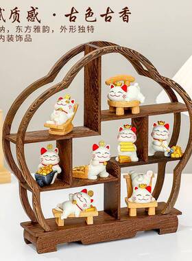 招财生猫摆件开业礼品乔新居迁发财FGJ猫收前台家用意兴隆银博古