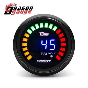 2英87722寸汽车改装仪显蓝光数转速水温油温油压电压汽车仪表表