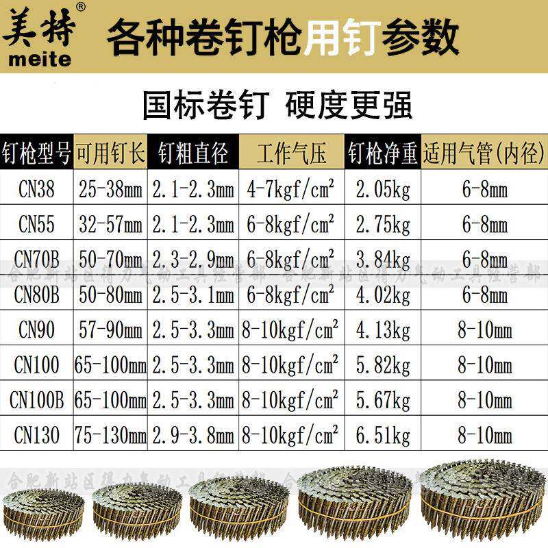 美特卷钉枪NC55气动0枪CN8175630气钉枪木托盘包装箱CN70B0BCN9CN