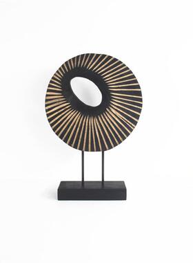 中小众设计北欧桌面装饰摆件感轻PYG奢级高古感木制摆件