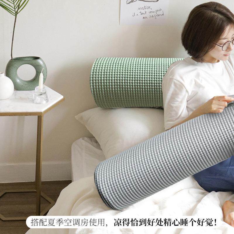 丝夏睡觉抱枕成人夹腿抬脚枕生FS758070天男女侧睡凉抱枕冰圆柱形