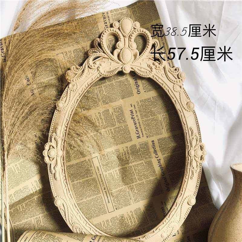胚相框复古质iFtRBnct毛式镜框画框木拍摄道具民宿欧家居婚礼装饰