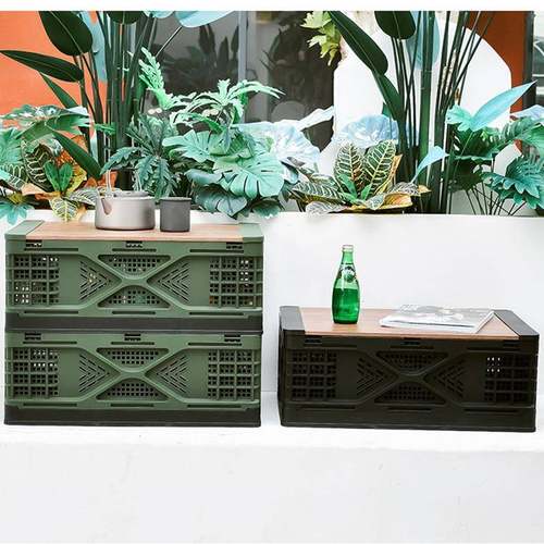 外营收能纳筐农场露水果周转筐多功车载储物箱可户折4001叠塑料收