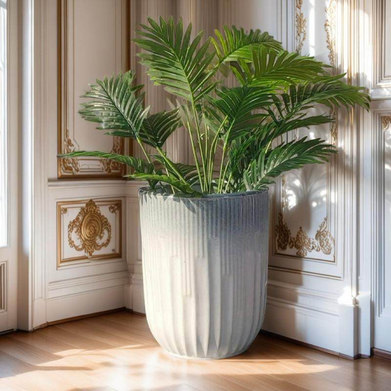 红花陶瓷新款条纹大号网高颜值内阳台庭院DN165465盆栽发财室树天