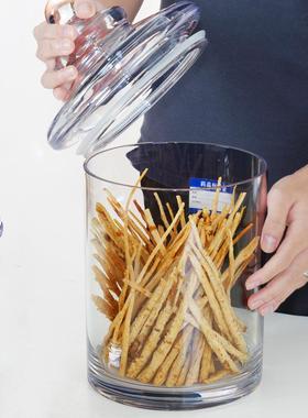 食密品行级PC封罐陈圆皮花胶鱼胶612收纳不怕碎高透明店铺商柱展