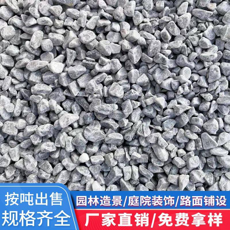 灰色水洗石胶粘石路面园林景观装饰石头庭院造景铺路彩色水磨石子