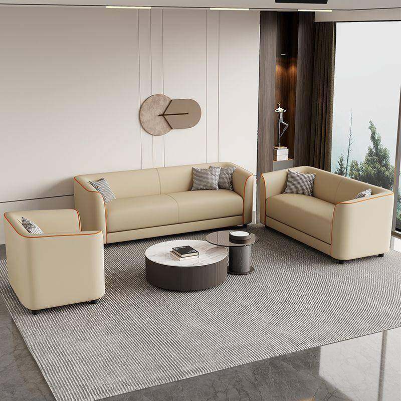 新款猫爪皮简约轻舍小户型客厅公寓出租屋理发店双人三人便捷沙发