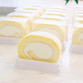 盒蛋糕卷盒子 梦龙卷虎皮卷盒子透明蛋糕盒高档包装 日式 泡芙卷包装