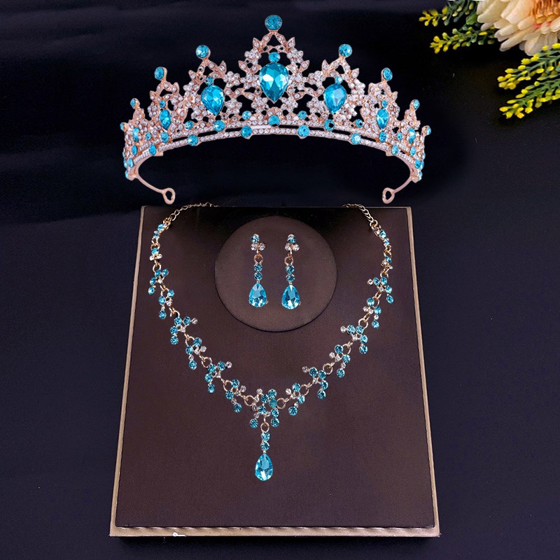 儿童生日皇冠女童王冠随光变色头饰小公主发箍女孩女款发饰套装