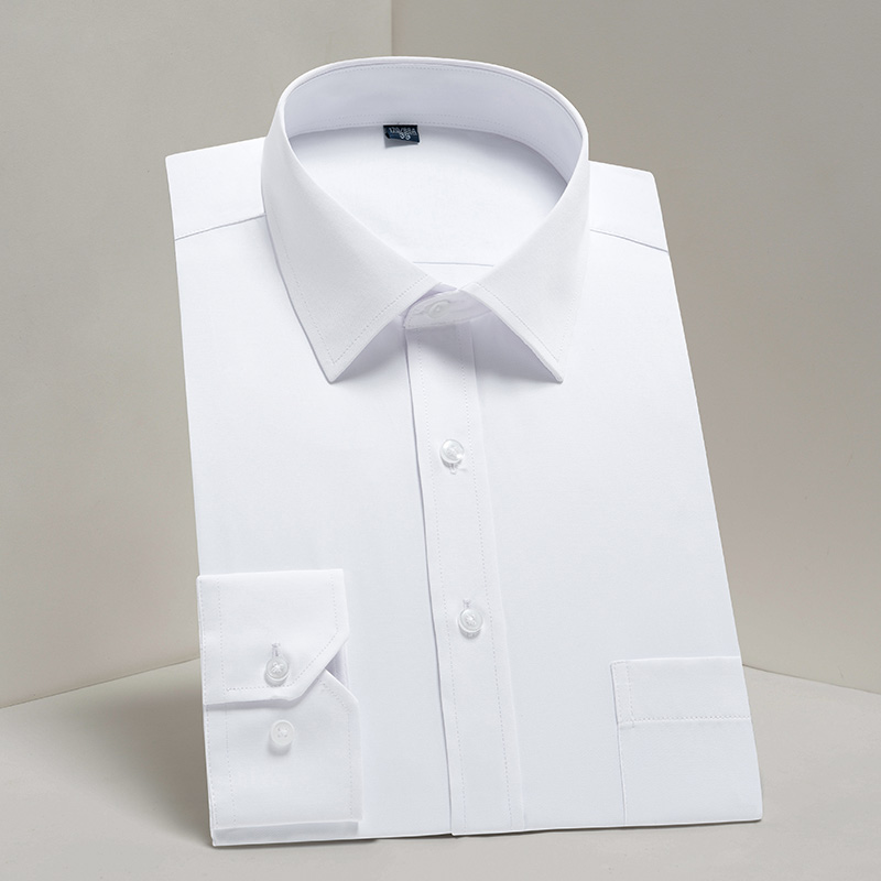 男士长袖春秋白衬衫商务职业正装免烫西装衬衣休闲短袖蓝黑工装寸