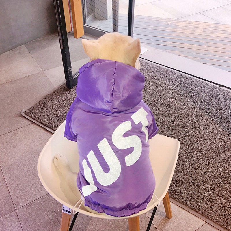 巴哥法斗衣服胖狗加厚反光衣服宠物狗斗牛加绒保暖棉服衣服秋冬装