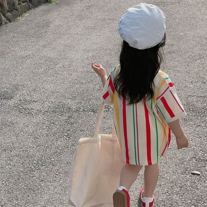 兄妹装韩国儿童条纹针织套装女童polo衫连衣裙男童短袖短裤两件套,童装/婴儿装/亲子装,套装,淘宝优惠券,粉丝福利购,淘宝优惠卷