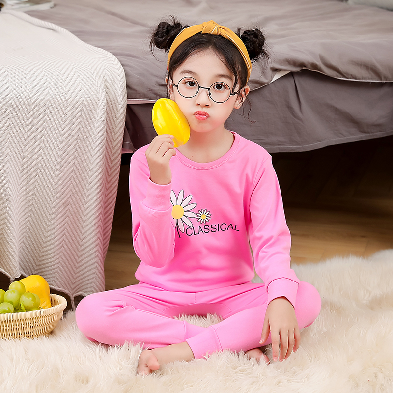 儿童睡衣秋冬男童女童家居服3纯棉男孩5纯棉6小孩秋衣秋裤套装7岁