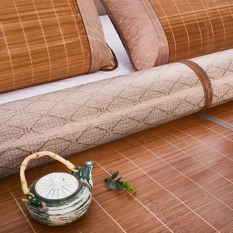 奥若拉凉席竹席夏季席子双面正反两用竹凉席竹韵镜面席,床上用品,竹席,淘宝优惠券,粉丝福利购,淘宝优惠卷