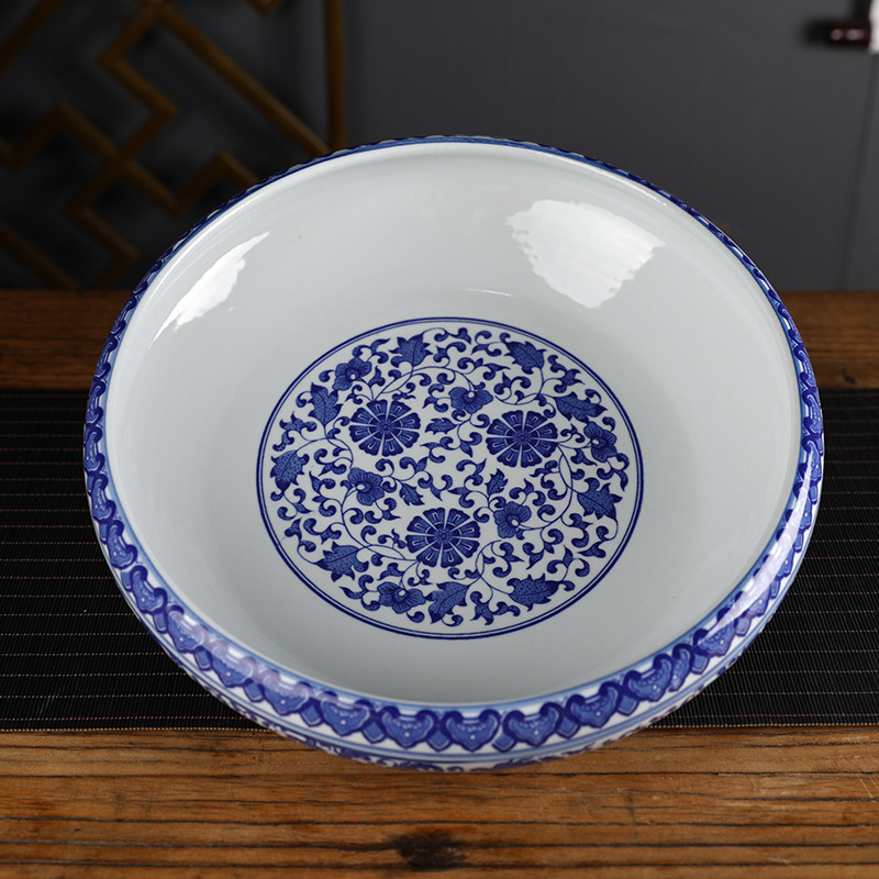 景德镇陶瓷鱼缸桌面大号招财金鱼乌龟缸盆睡碗莲水仙荷花盆缸摆件,宠物/宠物食品及用品,桌面缸,淘宝优惠券,粉丝福利购,淘宝优惠卷