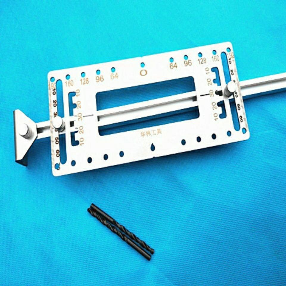 木工衣柜门橱柜把手打孔安装工具不锈钢多功能辅助拉手定位器
