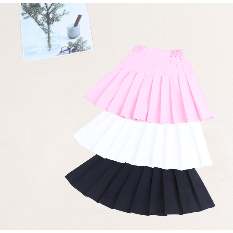 2024新款jk短裙女童百褶裙儿童小学生格子裙大童洋气半身裙学院风