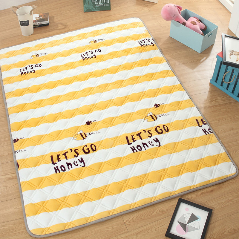 加绒保暖法兰绒床垫软垫可机水洗冬天毛毯床褥子打地铺用毛绒垫子