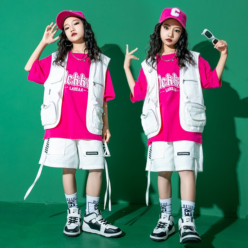 六一儿童演出服少儿街舞服装hiphop男童嘻哈童装套装架子鼓表演女