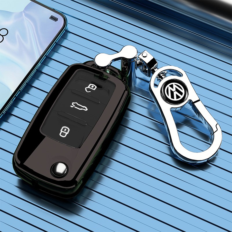 大众朗逸启航版专用钥匙套外壳上汽车扣包19款链折叠适合08-17款