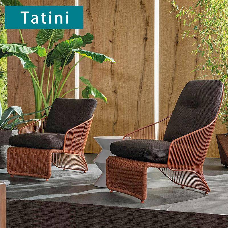 户外藤编沙发茶几组合庭院露台花园阳台小桌椅单人休闲藤椅三件套