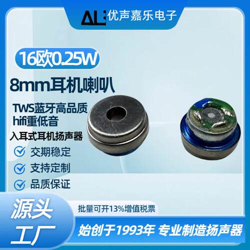 8MM16欧入耳式HIFI耳机喇叭｜TWS