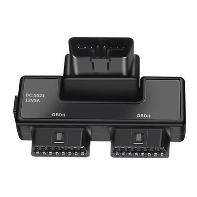 OBD2一分二转接器线1616芯汽车卡车新能源obd通用带DC5521