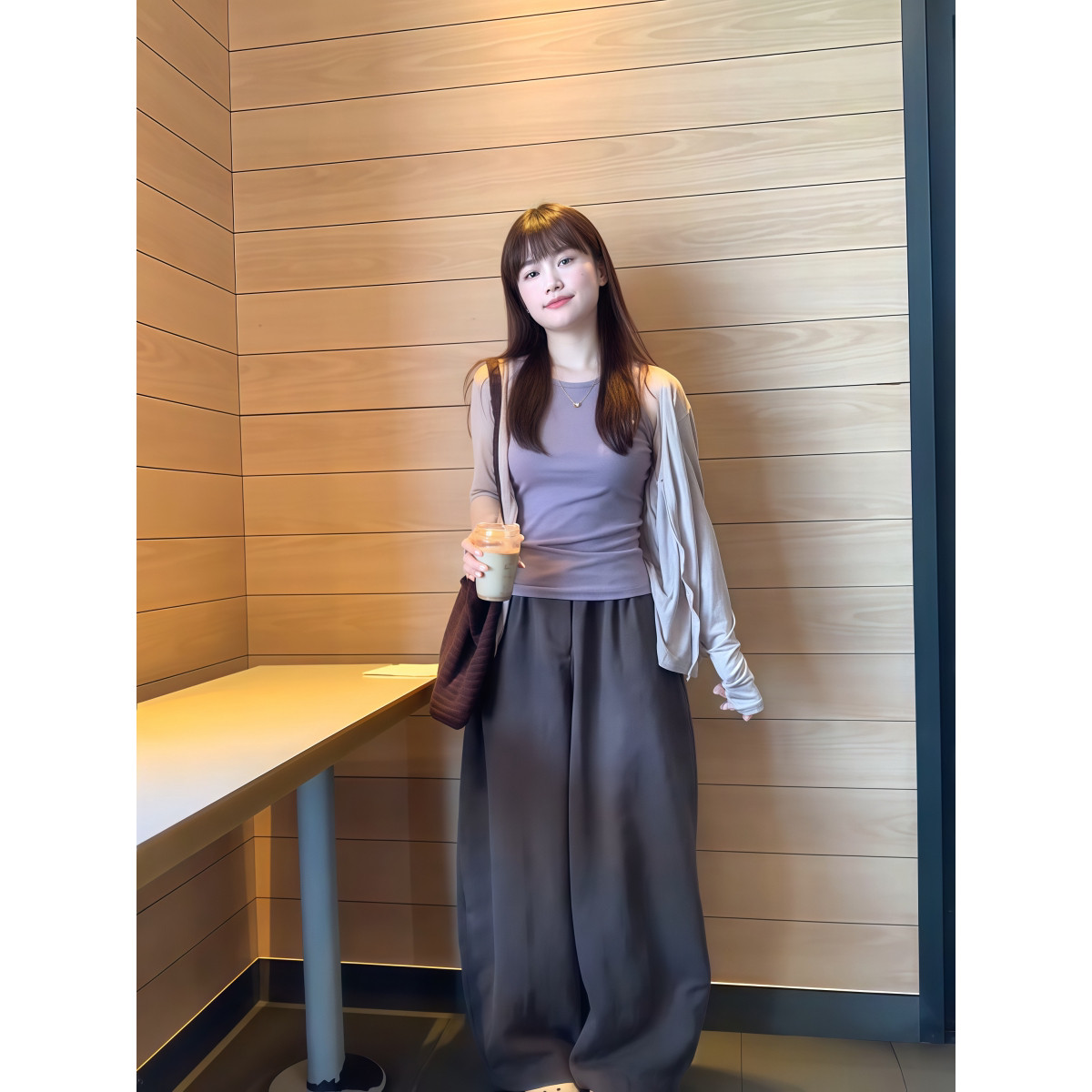 已出货背心40支棉-外衣随心裁260克长袖T恤女