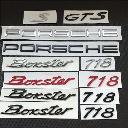 适用保时捷718字母标改装boxster S gts博克斯特英文字母车后尾标