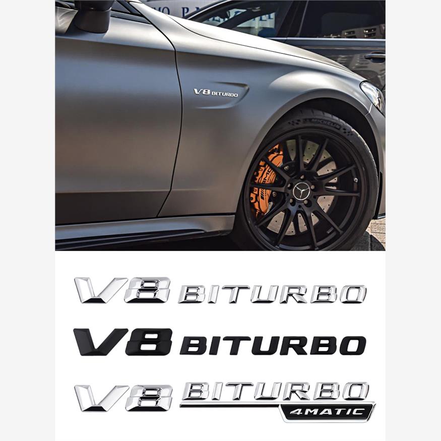 适用奔驰车标AMG侧标E63S叶子板C260标志Benz车标贴CLA风刀E300