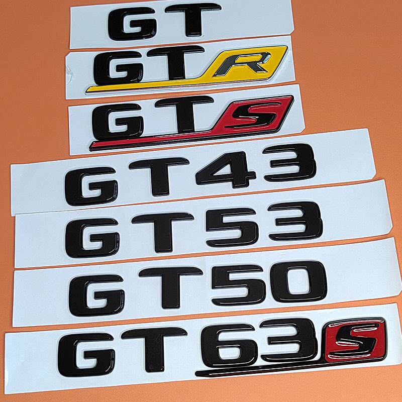 适用于奔驰GT50改装标贴AMG黑标43车标63S黑色GTS尾标后GTR字53标