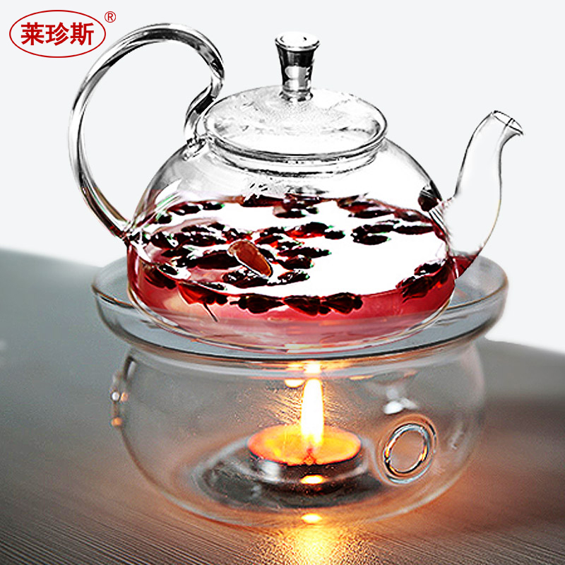 水晶花草茶壶煮茶器温茶器耐高温玻璃加热底座恒温蜡烛炉功夫茶具