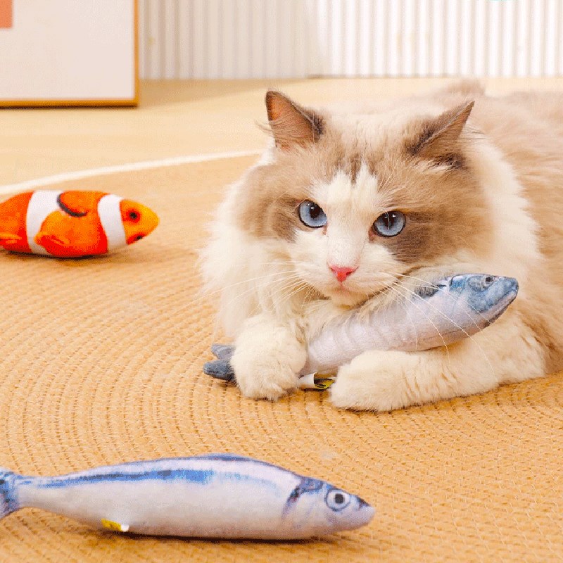 Parji啪唧猫薄荷玩具鱼耐咬逗猫棒幼猫自嗨解闷磨牙木天蓼小猫咪