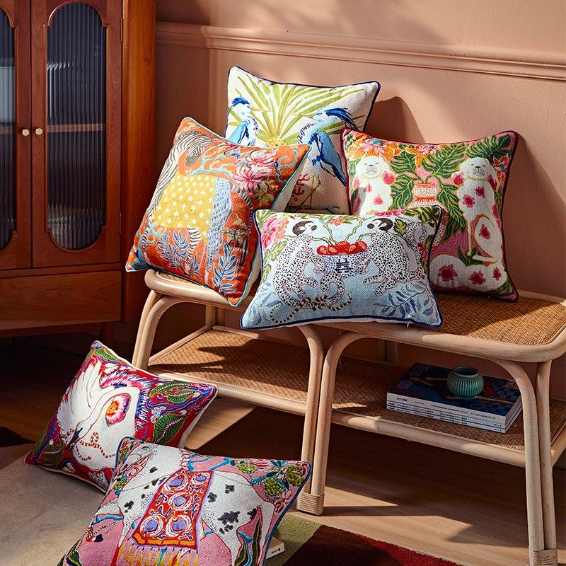 偏爱集美式抱枕套客厅沙发靠枕方形高档动物王国轻奢靠垫套包组合