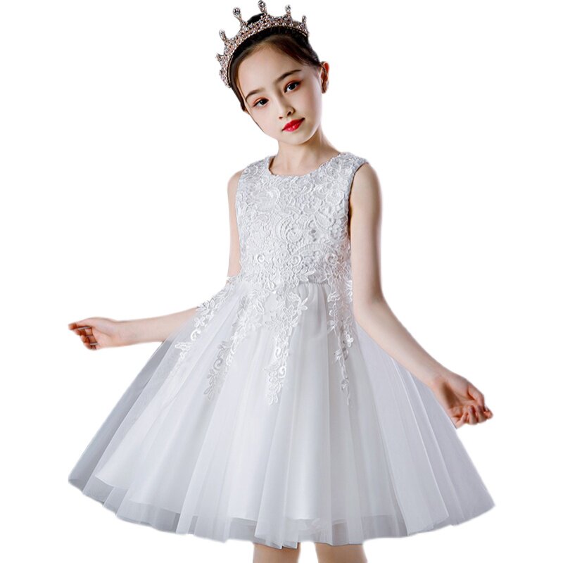 六一儿童纱裙幼儿园舞蹈表演公主裙男女童白红色蓬蓬大合唱演出服