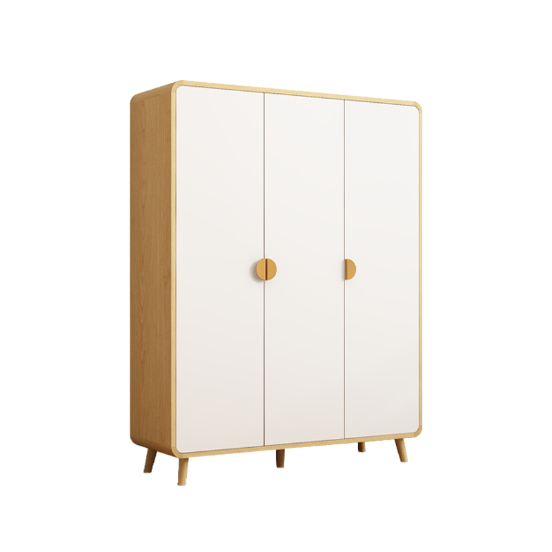 实木儿童衣柜卧室家用女孩宝宝小衣橱对开三门男童女童储物收纳柜