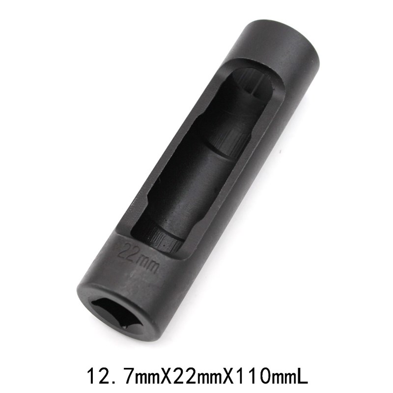 适用于汽车氧传感器拆卸安装专用套筒工具中间开口含氧套筒22mm