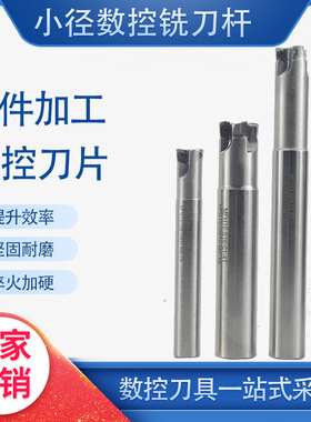 【买三盒刀片送刀杆】数控快进给小径铣刀杆MFH01R装LPGT0102刀片