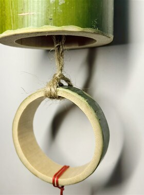 手工制作竹筒风铃国风竹子吊饰节庆生日活动装饰幼儿园环创绿色